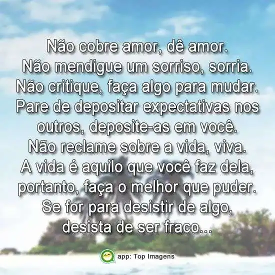 Desista de ser fraco