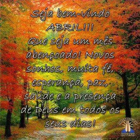 Seja bem-vindo abril