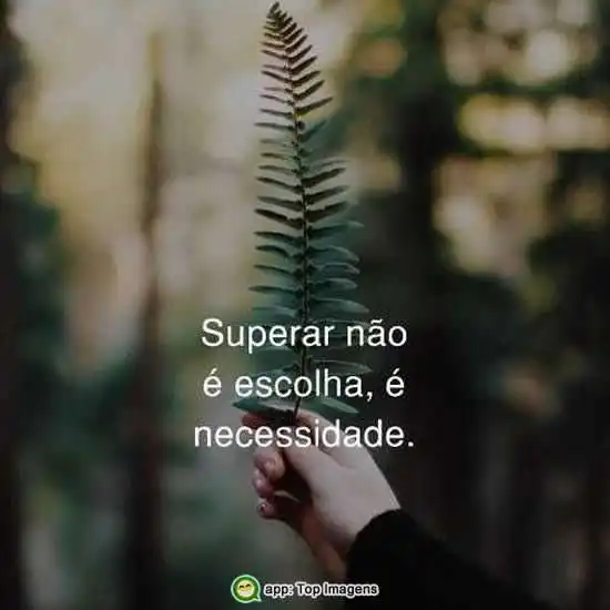 Superar não é escolha