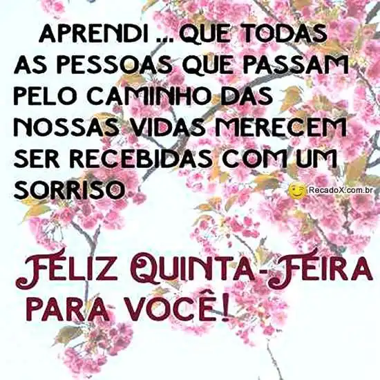 Feliz quinta-feira pra você