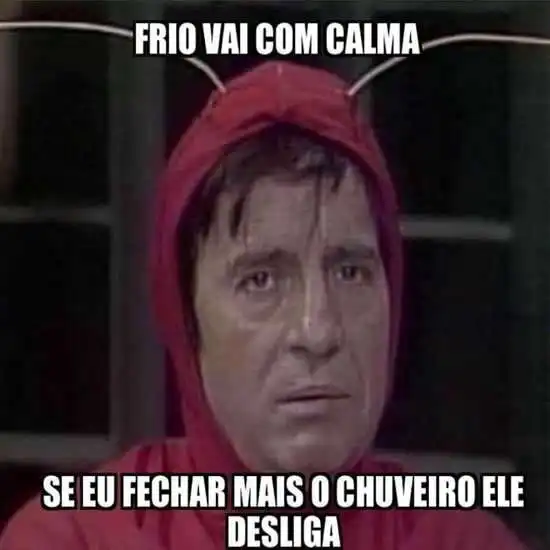 Frio vai com calma