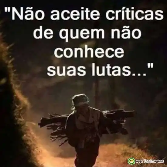 Não aceite críticas