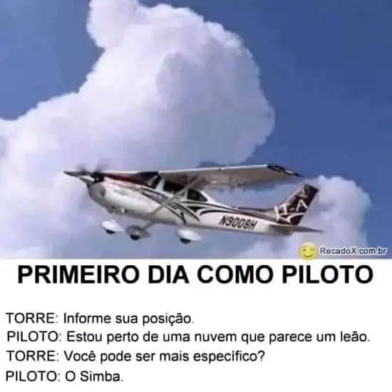 Primeiro dia como piloto