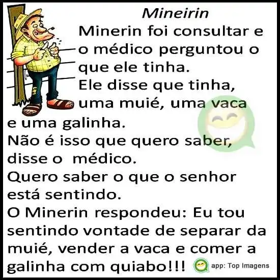Piada mineiro no médico
