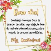 Bom dia e feliz quarta-feira