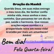 Bom dia e feliz quarta-feira