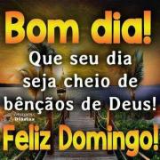 Bom dia e feliz domingo